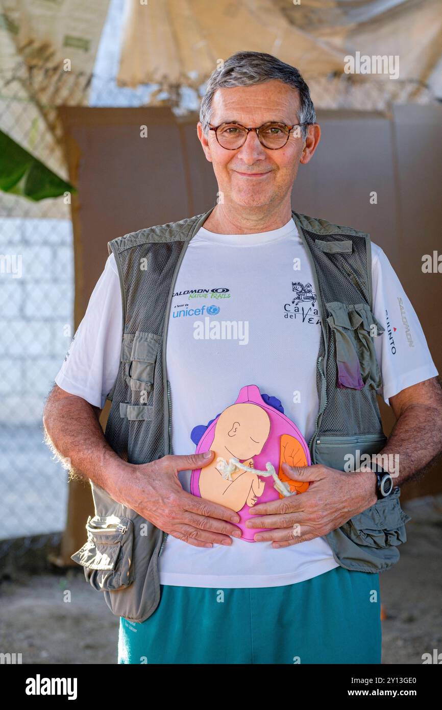 Cours de formation pour le personnel du centre médical, San Bartolomé Jocotenango, municipalité du département de Quiché, Guatemala, Amérique centrale. Banque D'Images