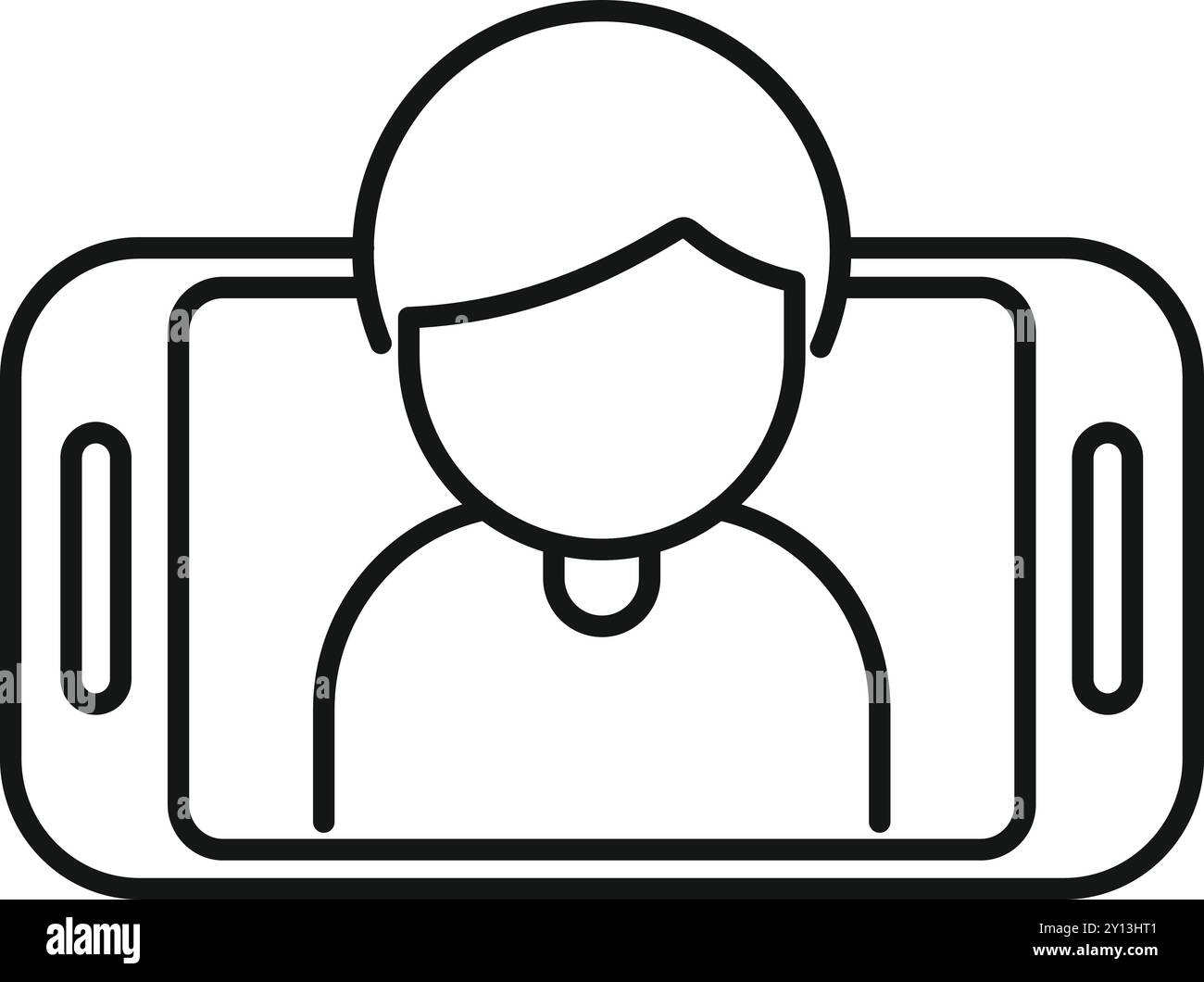 Smartphone affichant l'icône du profil utilisateur, représentant l'identité en ligne et la présence numérique Illustration de Vecteur