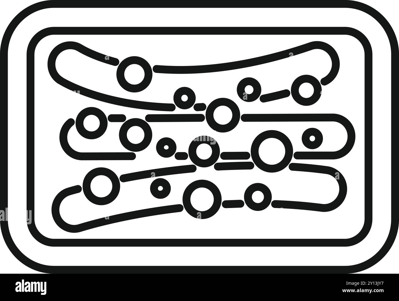 L'appareil de Golgi, un organite trouvé dans la plupart des cellules eucaryotes, est responsable de l'empaquetage des protéines dans les vésicules membranaires à l'intérieur de la cellule Illustration de Vecteur