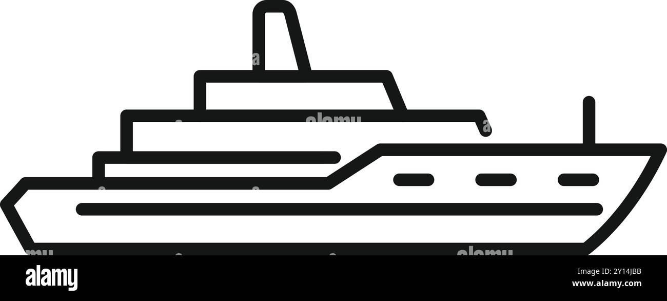 Dessin minimaliste d'un yacht de luxe naviguant sur la mer Illustration de Vecteur Dessin minimaliste d'un yacht de luxe naviguant sur la mer Illustration de Vecteur