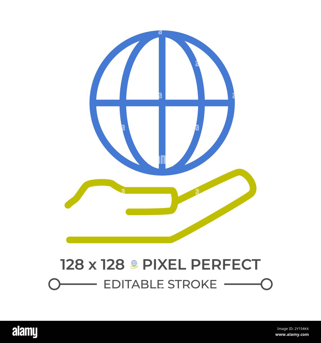 Icône de ligne en deux couleurs du service Internet Illustration de Vecteur