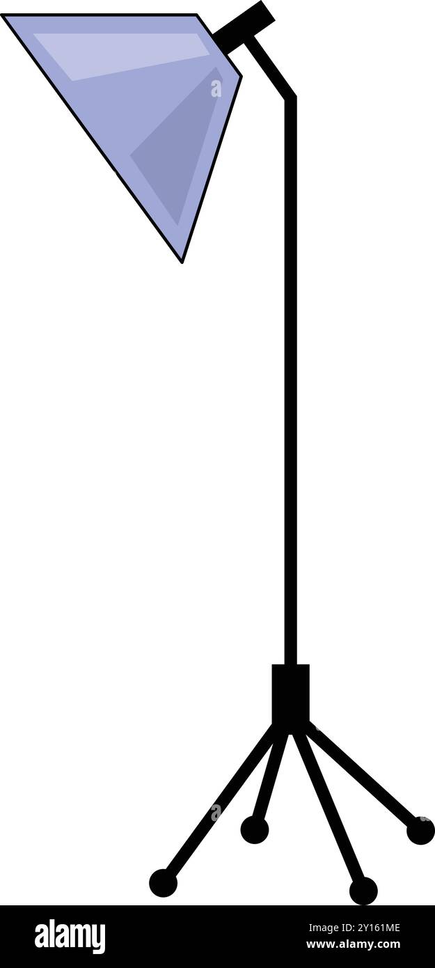 Équipement professionnel fournissant une lumière artificielle puissante pour la photographie ou la vidéographie Illustration de Vecteur