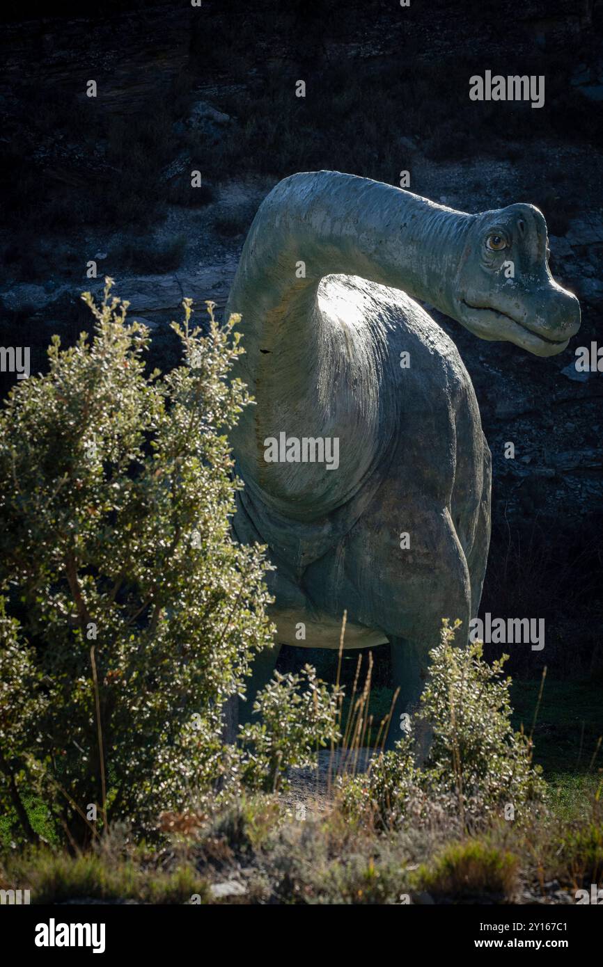 Braquiosaurus, reproduction grandeur nature, Brachiosaurus altithorax, site de Valdecevillo, Enciso, la Rioja , Espagne, Europe. Banque D'Images