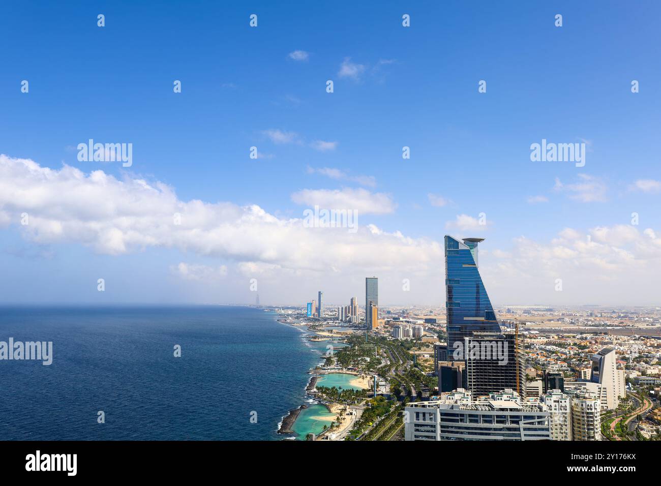 Jeddah skyline - Arial View - Jeddah ville Arabie Saoudite Banque D'Images