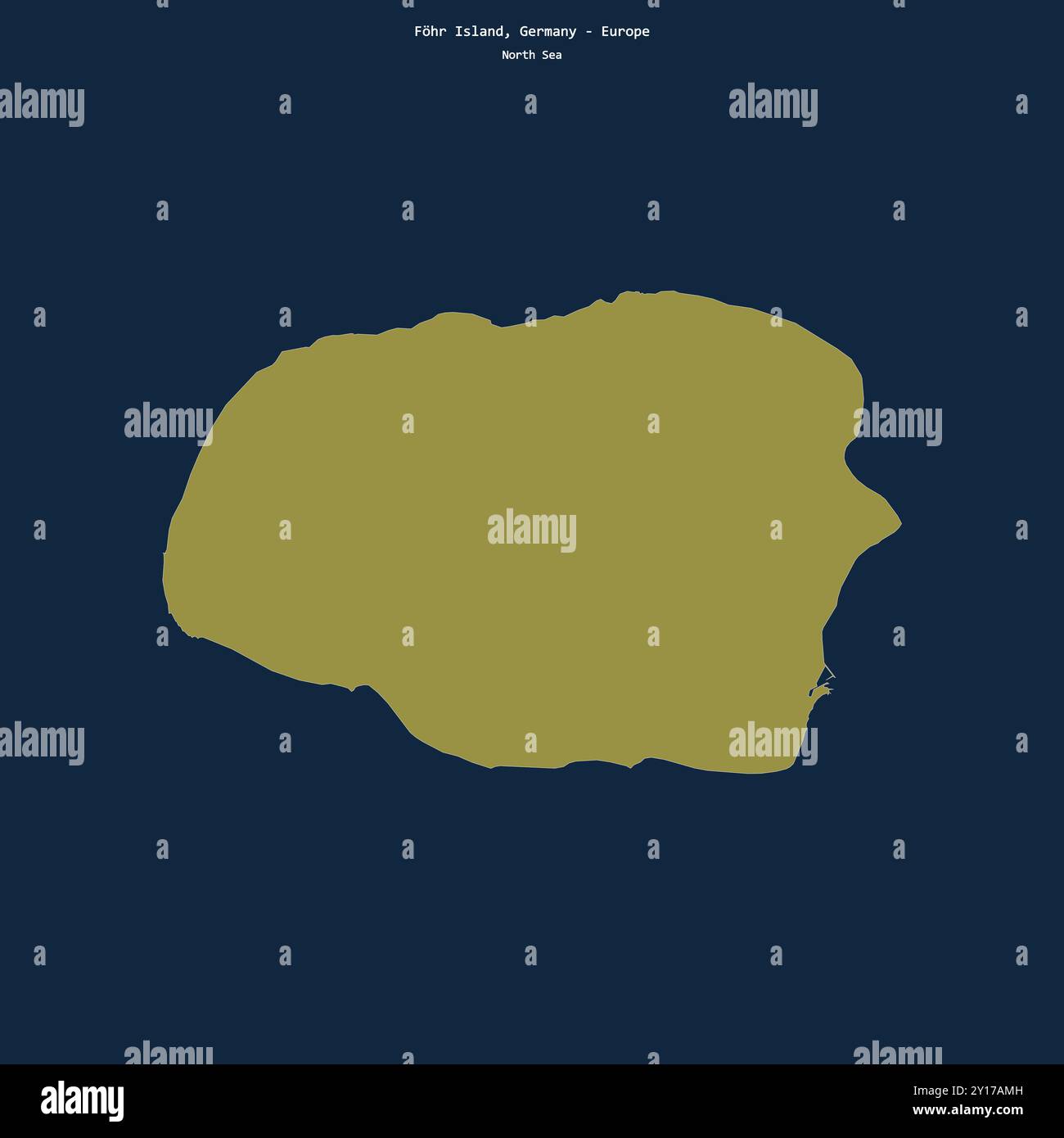 Forme de l'île Fohr dans la mer du Nord, appartenant à l'Allemagne Banque D'Images