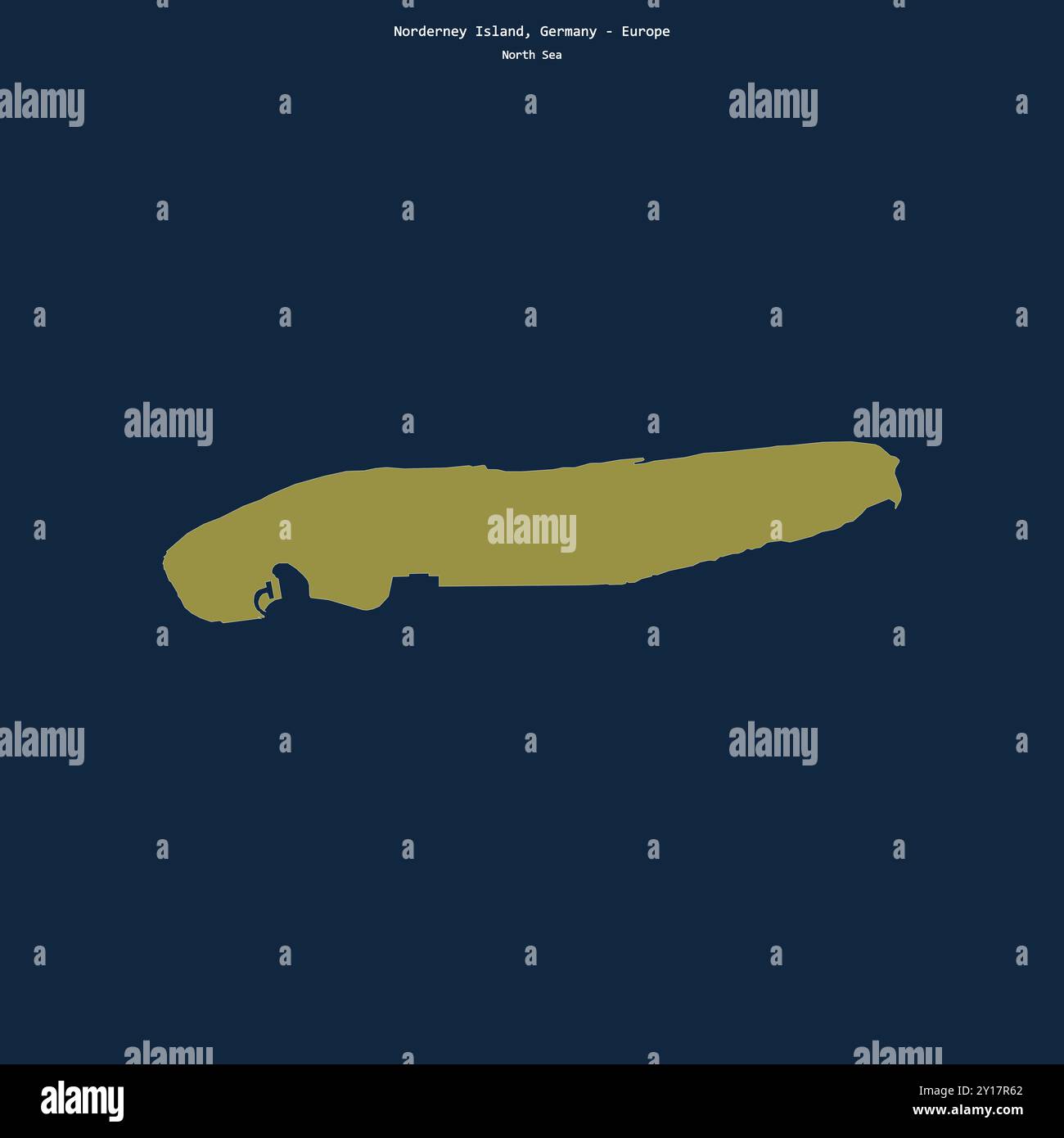 Forme de l'île Norderney dans la mer du Nord, appartenant à l'Allemagne Banque D'Images