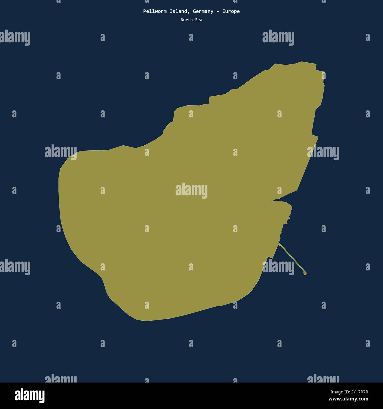 Forme de Pellworm Island dans la mer du Nord, appartenant à l'Allemagne Banque D'Images