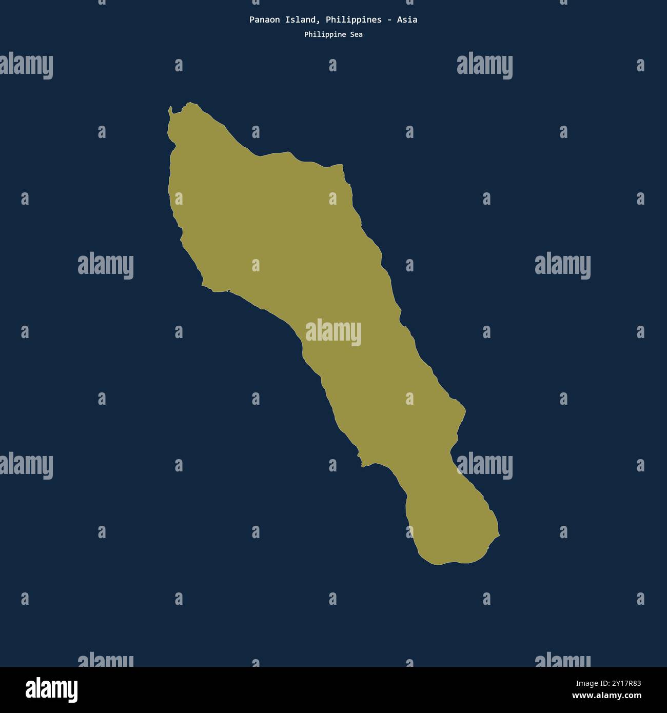 Forme de l'île de Panaon dans la mer des Philippines, appartenant aux Philippines Banque D'Images