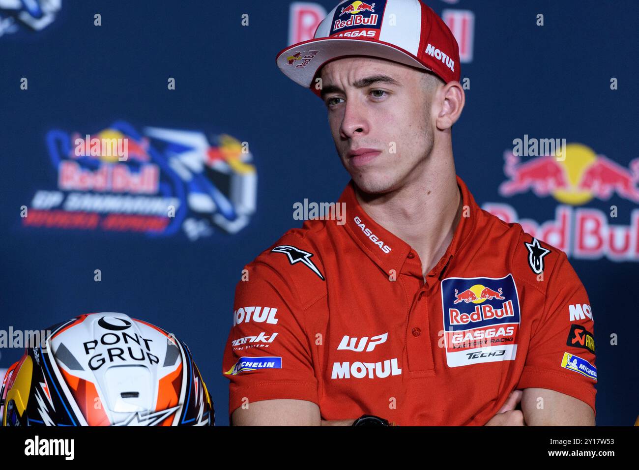 Misano Adriatico, Italie. 5 septembre 2024. Pedro ACOSTA (SPA) - Red Bull GASGAS Tech3 assiste jeudi à la conférence de presse du MotoGP Gran Premio Red Bull di San Marino 2024, 13ème manche du Championnat du monde MotoGP 2024. Crédit : Riccardo Righetti/Alamy Live News Banque D'Images