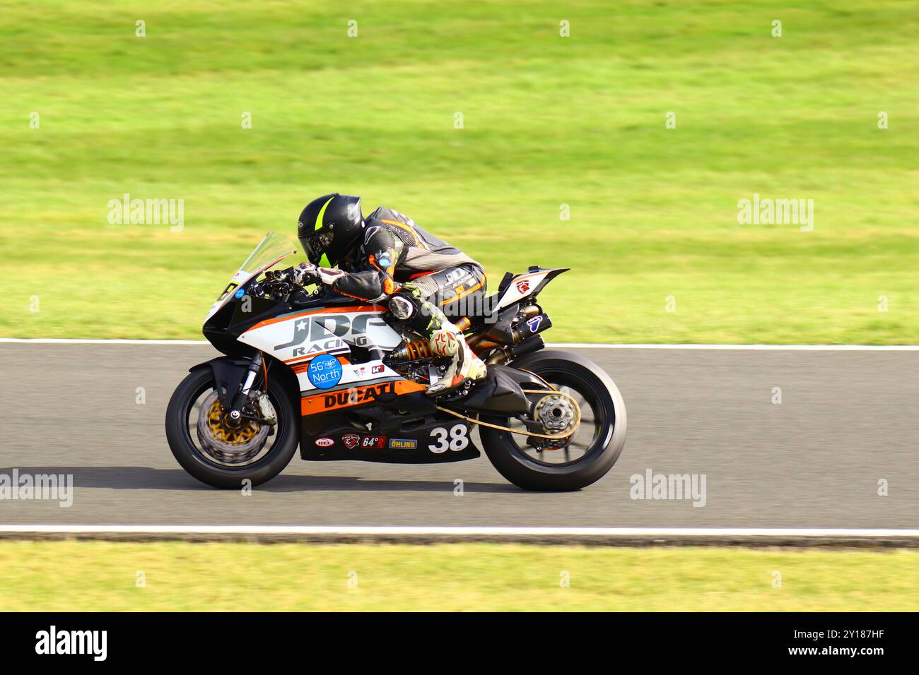 BSB Cadwell Park Supersport Banque D'Images