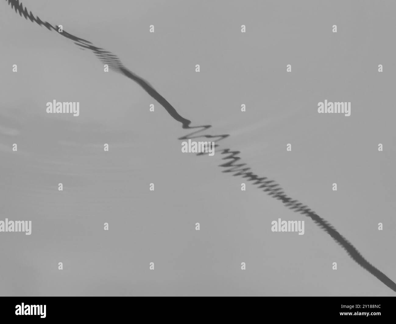 Pouls du lac : état critique – surface de l'eau dans le minimalisme noir et blanc. Banque D'Images