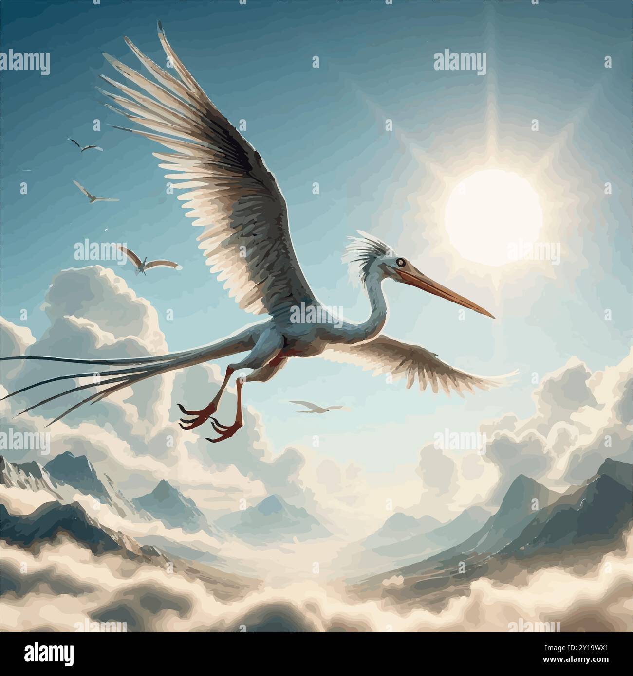 Quetzalcoatlus : a Giant Ptérosaure's Rise and Fall. Illustration de Vecteur