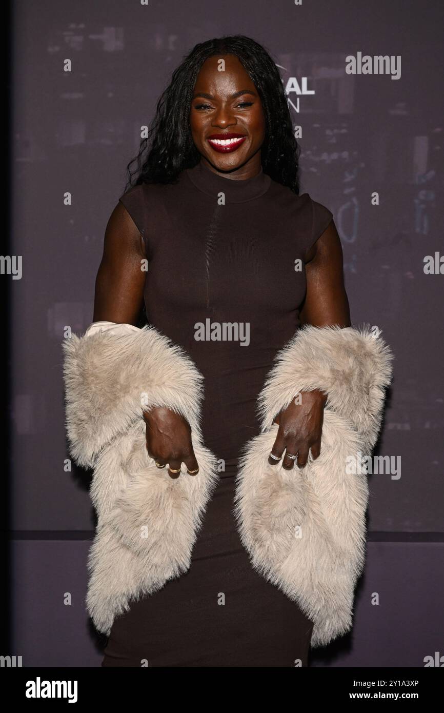 New York, États-Unis. 04th Sep, 2024. Tunde Oyeneyin assiste à la première mondiale de Peacock 'Fight Night : The million Dollar Heist' au Jazz at Lincoln Center le 4 septembre 2024 à New York. Photo : Jeremy Smith/imageSPACE/SIPA USA crédit : SIPA USA/Alamy Live News Banque D'Images