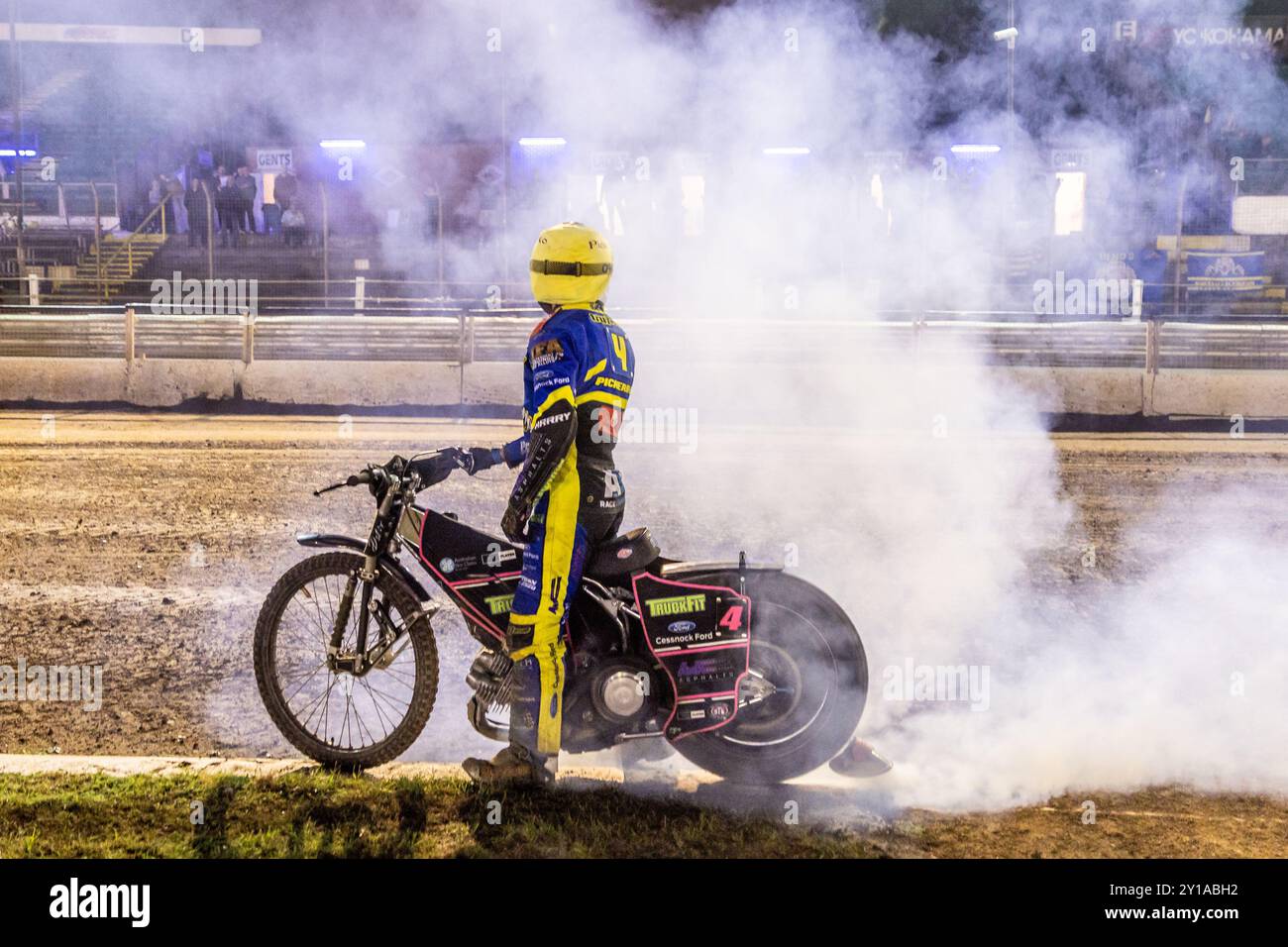 Josh Pickering - circuit Sheffield Tigers speedway - vainqueurs de la première Coupe Knockout 2024. Banque D'Images
