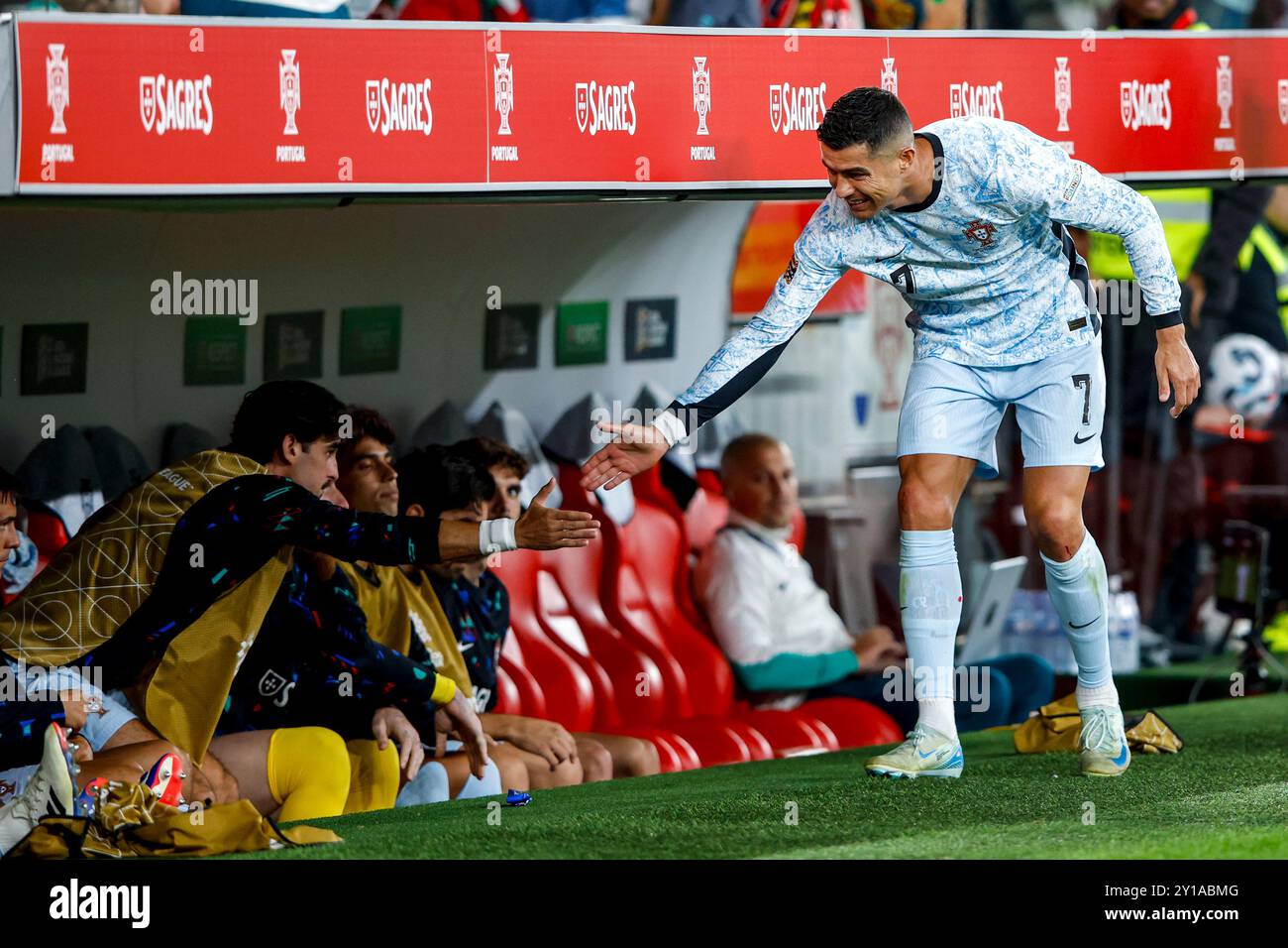 Lisbonne, Portugal. 05th Sep, 2024. Cristiano Ronaldo du Portugal lors du match du Groupe A1 de l'UEFA Nations League entre le Portugal et la Croatie à l'Estadio do SL Benfica à Lisbonne, Portugal, le 5 septembre 2024. Photo : Joao Rico/PIXSELL crédit : Pixsell/Alamy Live News Banque D'Images