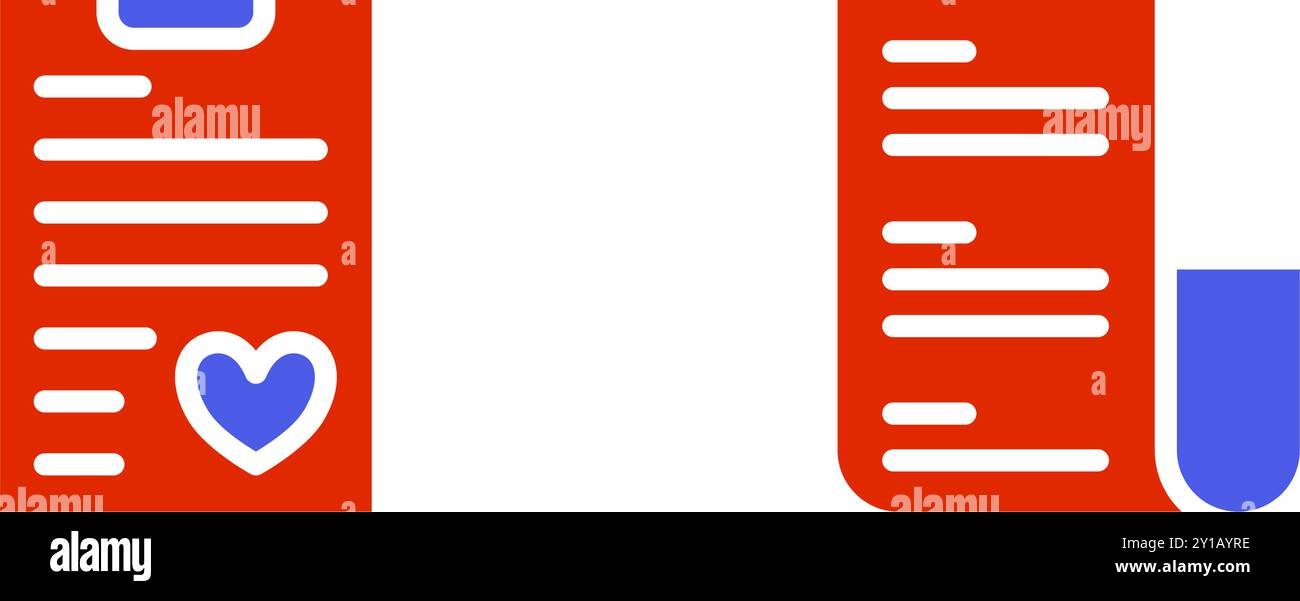 icône reçu plat coloré et liste, facture et facture. Fichier modifiable Illustration de Vecteur