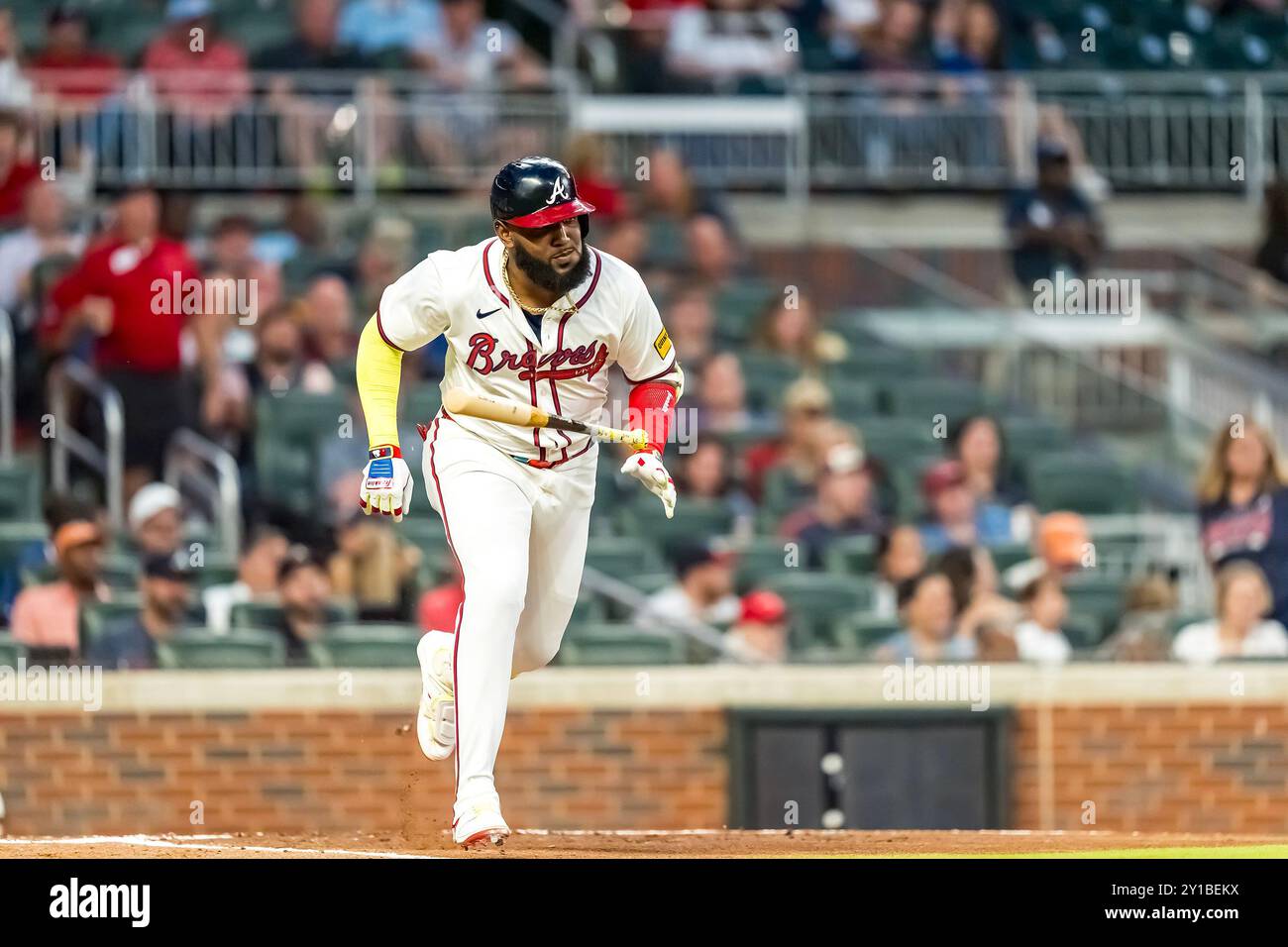 Marietta, GA, États-Unis. 5 septembre 2024. Les Braves d'Atlanta désignent Marcell Ozuna (20) batteurs contre les Rockies du Colorado en visite à Truist Park à Marietta, en Géorgie. Les Rocheuses gagnent sur les Braves 3-1. (Crédit image : © Walter G. Arce Sr./ASP via ZUMA Press Wire) USAGE ÉDITORIAL SEULEMENT! Non destiné à UN USAGE commercial ! Banque D'Images