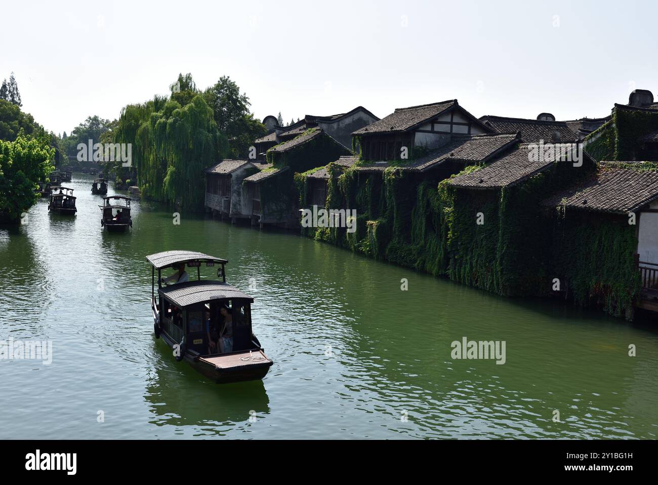 Paysage de Wuzhen, une ville pittoresque historique en Chine. Banque D'Images