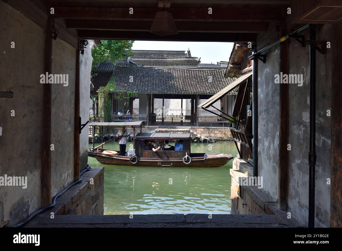 Paysage de Wuzhen, une ville pittoresque historique en Chine. Banque D'Images