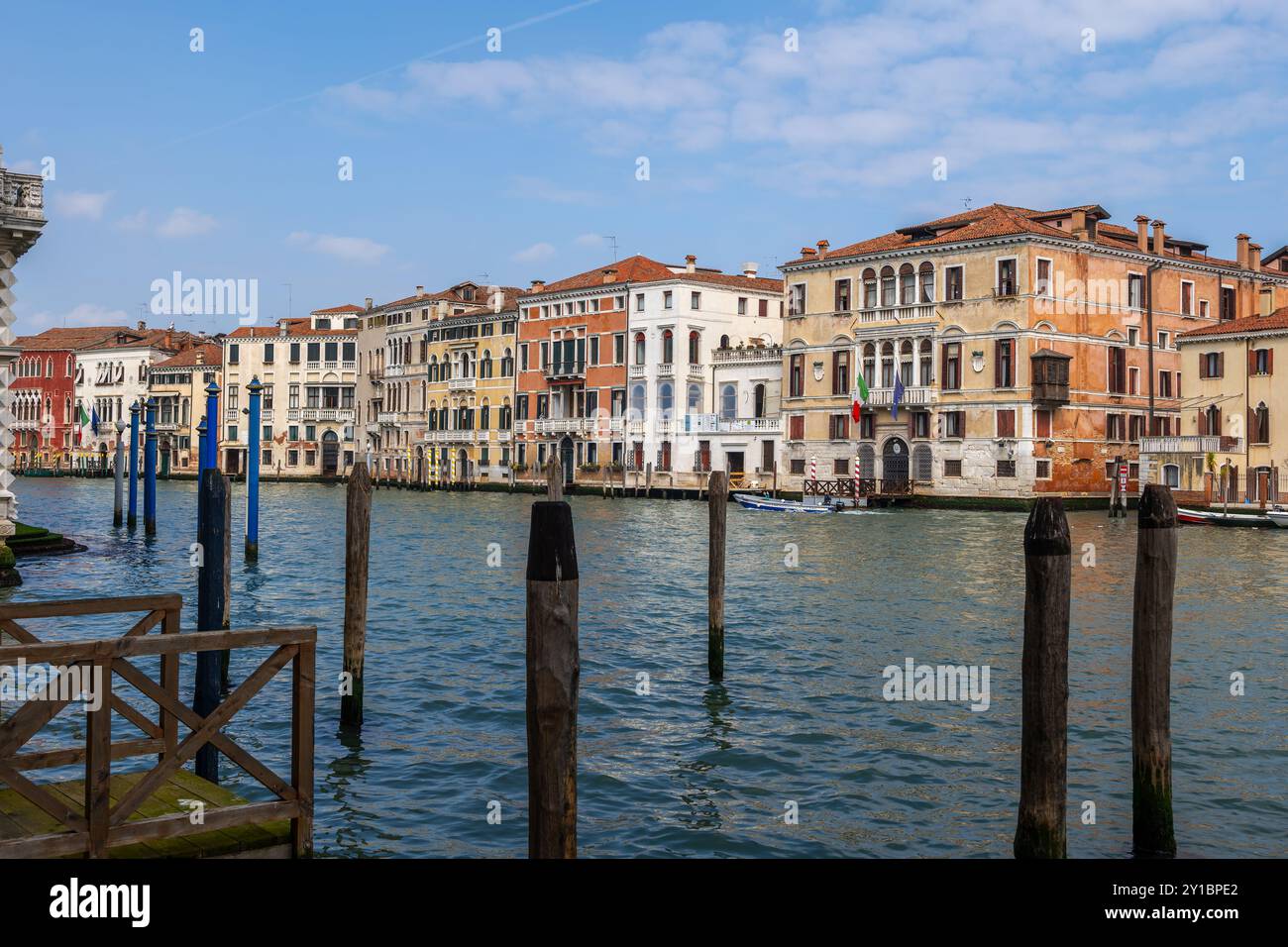 Le Grand canal dans la ville de Venise, Italie. Banque D'Images