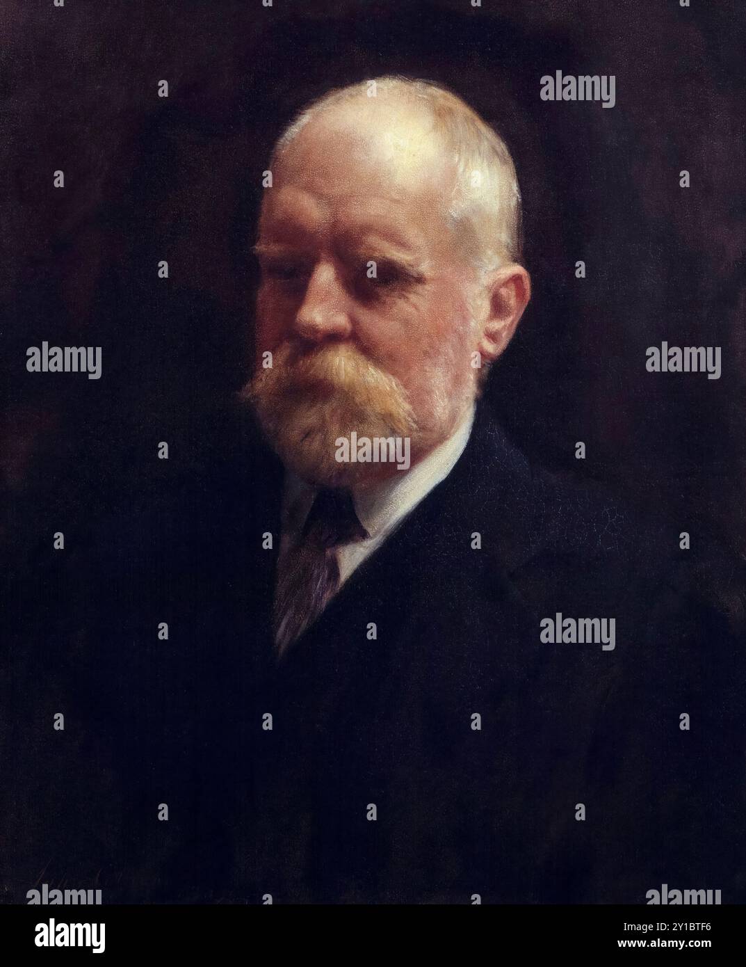 Sir Ignatius Valentine Chirol (1852-1929), journaliste, auteur, historien et diplomate britannique, portrait peint à l'huile sur toile par John collier, 1909 Banque D'Images