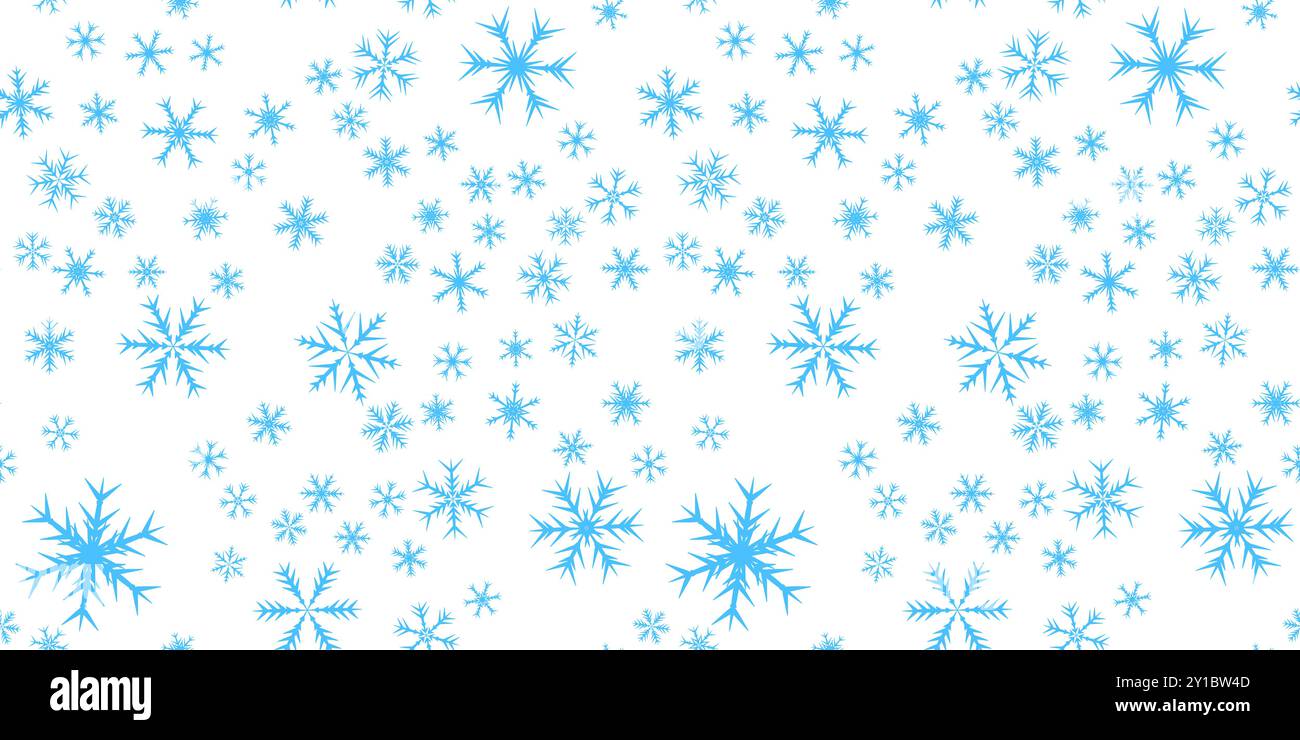 Motif flocons de neige sans coutures pour les fêtes de Noël. Décoration flocon de neige de Noël pour les vacances d'hiver carte de voeux ou emballage. Texture neige de Noël. Illustration de Vecteur