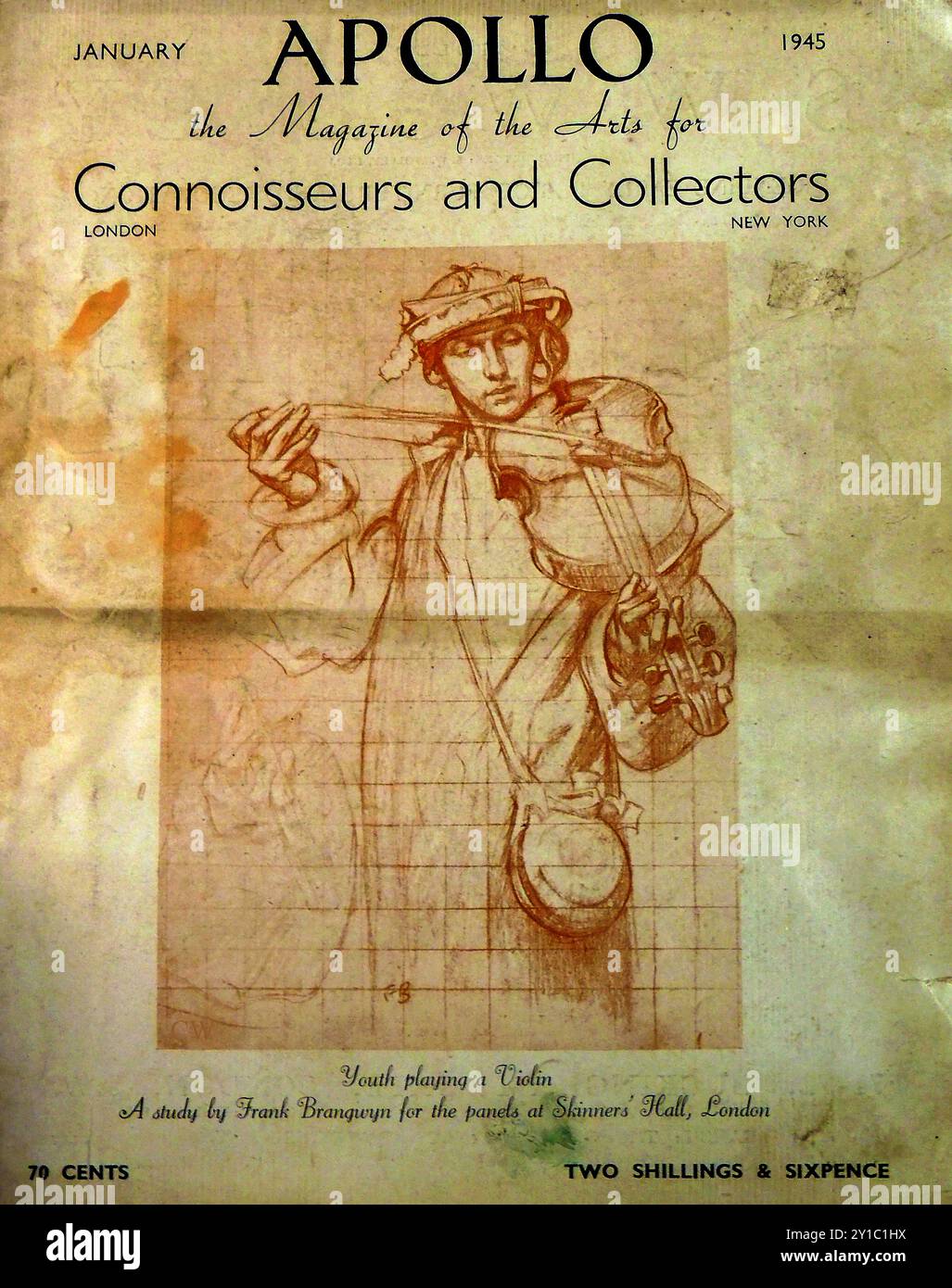 La couverture de l'édition américaine / britannique du magazine Apollo janvier 1945 Banque D'Images