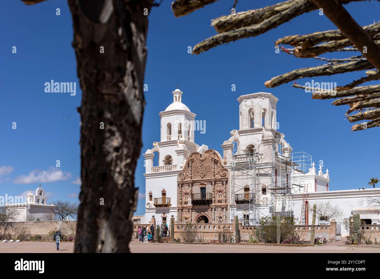 San Xavier del bac Mission Tucson, Arizona Banque D'Images