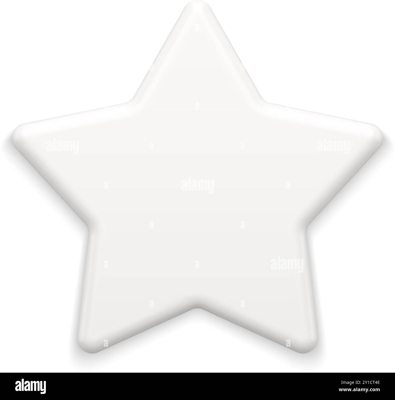 Élégant ornement réaliste cinq pointes étoile classique badge décoratif Award Insignia modèle 3d illustration vectorielle. Astre glacé tendre glacé Illustration de Vecteur