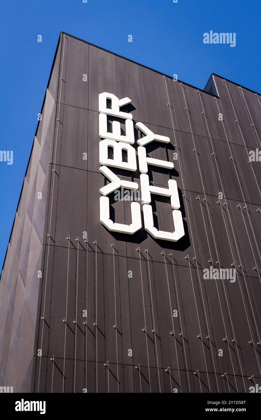 Vilnius, Lituanie - 27 mai 2024. Cyber City Building à Vilnius où réside diverses cyber-entreprises Banque D'Images