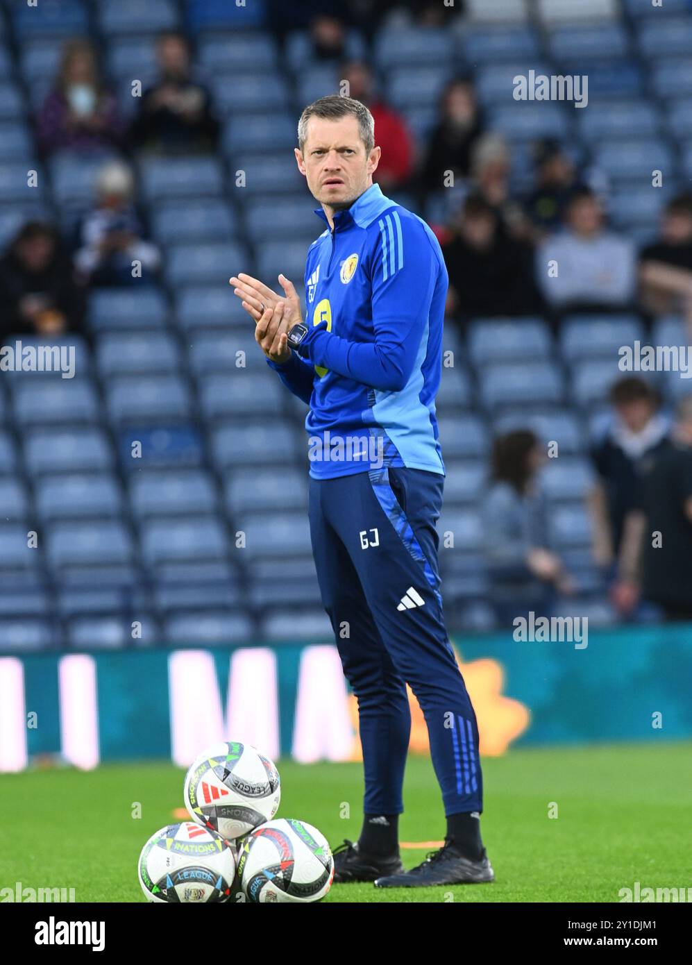 . Écosse - Pologne Ligue des Nations de l'UEFA : Ligue A, Groupe 1 jeudi 5 septembre 2024 Hampden Park, Glasgow. Écosse . UK Graeme Jones Scottish FAÕs performance Director, Graeme quittera son poste à Hampden pour occuper son nouveau poste au cœur du Midlothian Credit : eric mccowat/Alamy Live News Banque D'Images