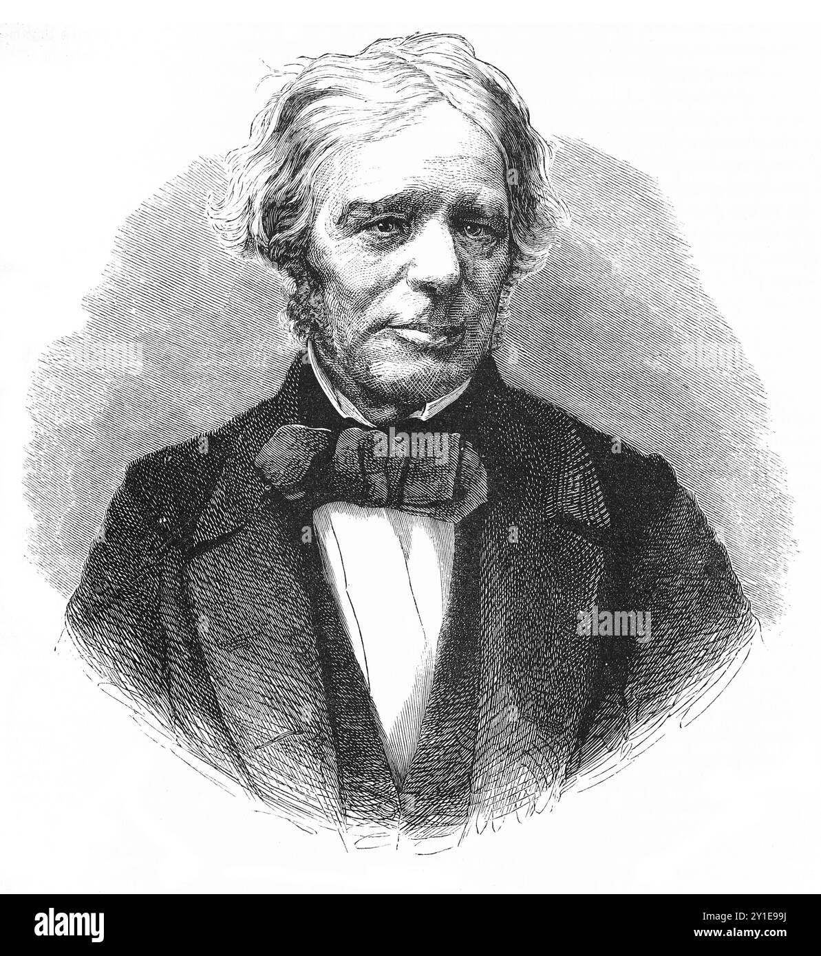 Portrait du scientifique anglais Michael Faraday (1791 – 1867). Illustration tirée de Cassell's History of England, vol VII New Edition publiée vers 1873-1955. Banque D'Images