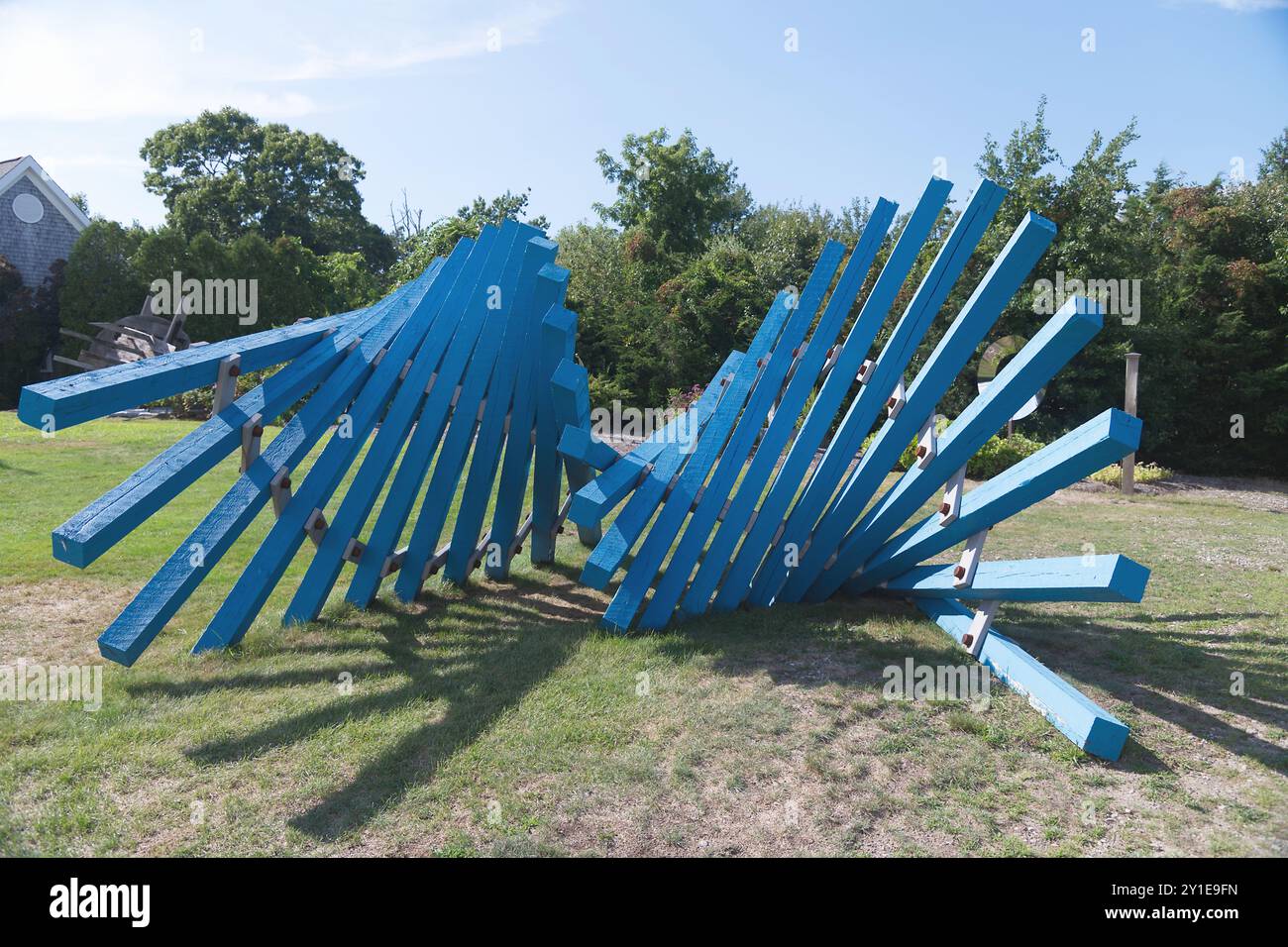 Art exposé sur le terrain du Cape Cod Museum of Art à Dennis, Massachusetts. Banque D'Images