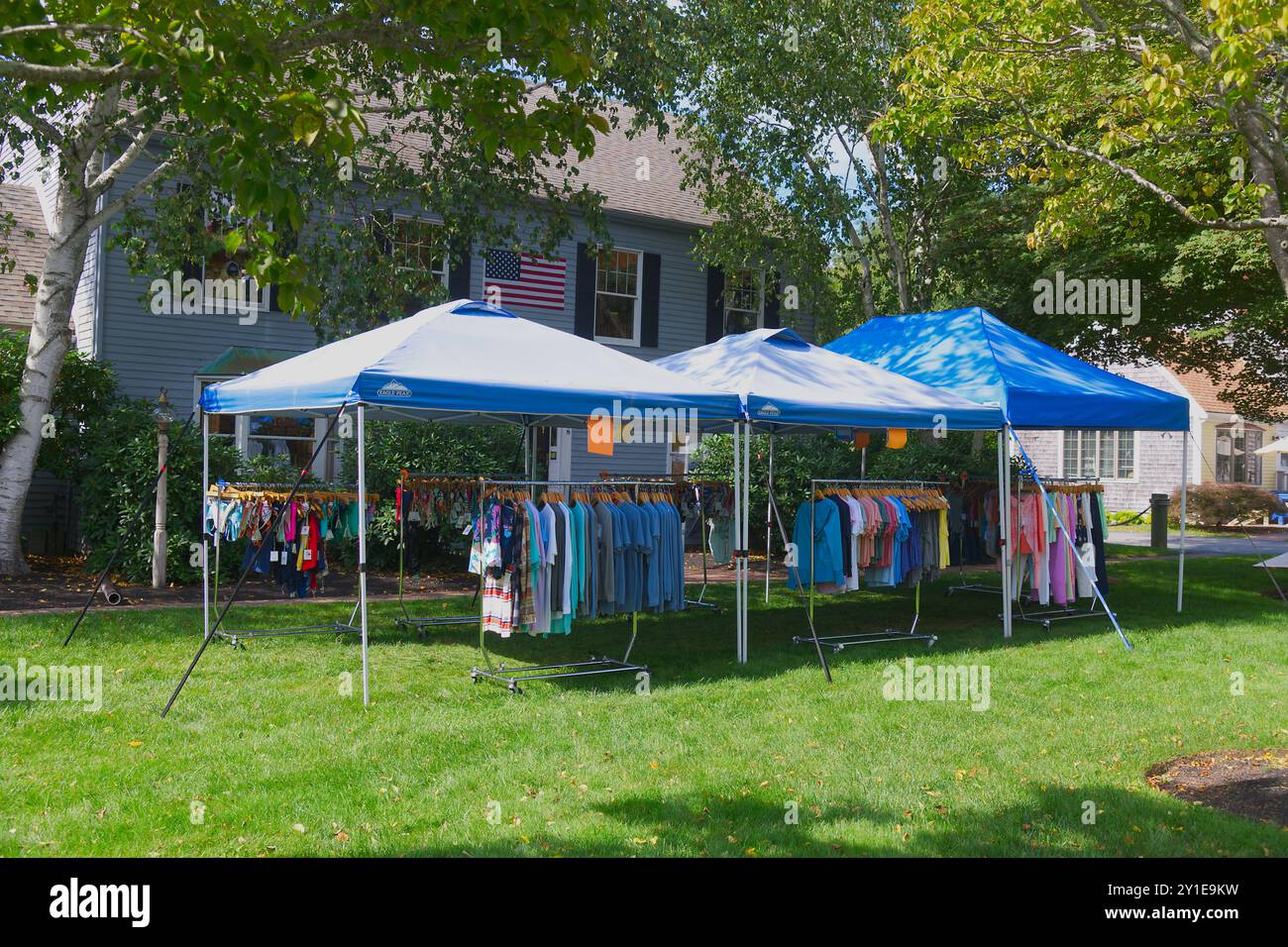 Vente au détail en plein air à Dennis, Village, Massachusetts sur Cape Cod. Banque D'Images