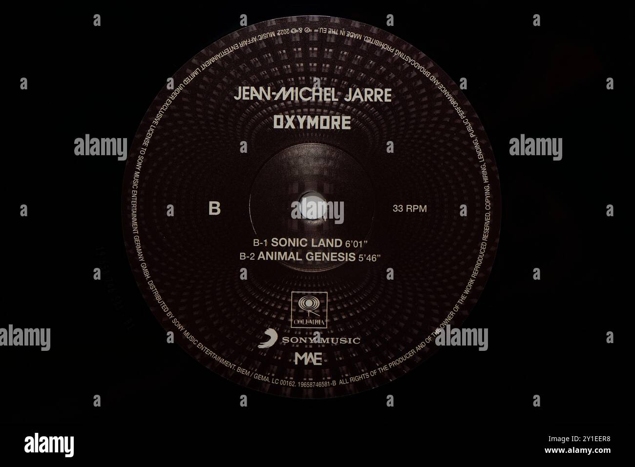 Vinitage Record Label : Jean Michel Jarre- Oxymore. Columbia Records, fondée en 1934 Banque D'Images