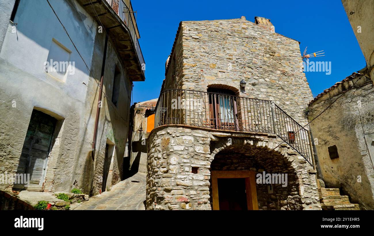 Village fantôme de Rabatana, Tursi, Matera, Basilicate, Italie Banque D'Images