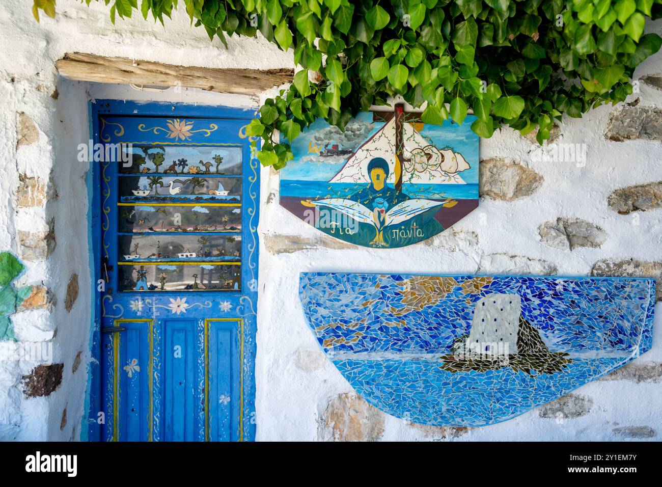 Griechenland, Kykladen, Amorgos, Dorf Langada BEI Aegialis Banque D'Images