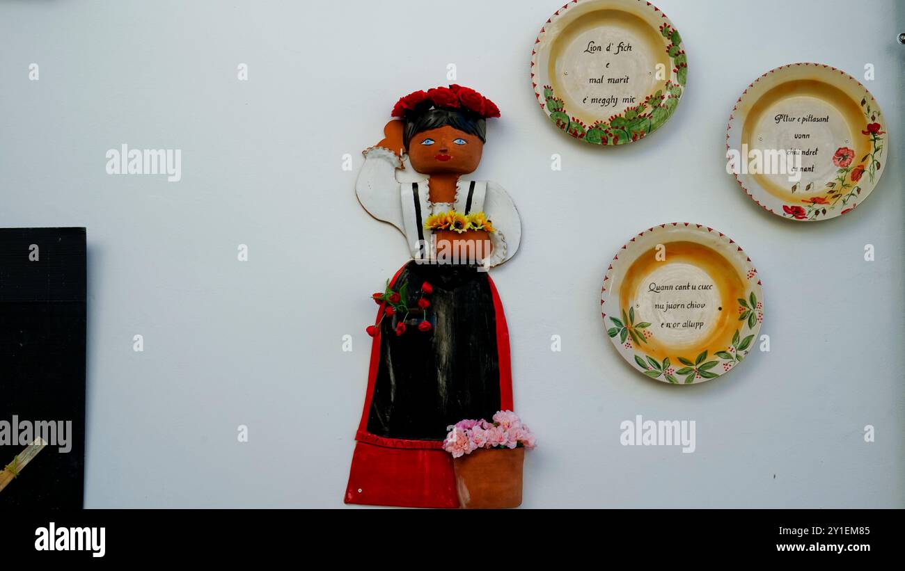 Pisticci, le district de Dirupo, Matera, Basilicate, Italie Banque D'Images