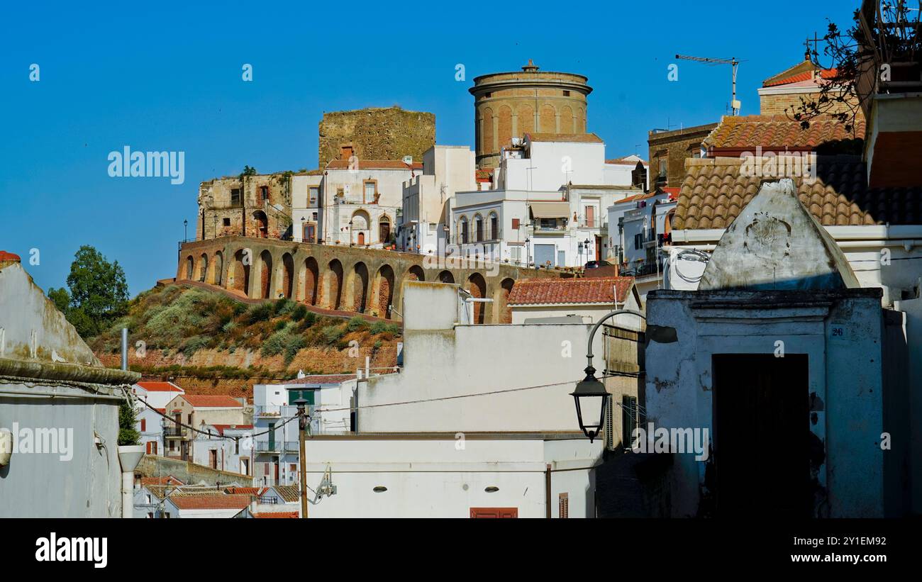 Pisticci, le district de Dirupo, Matera, Basilicate, Italie Banque D'Images