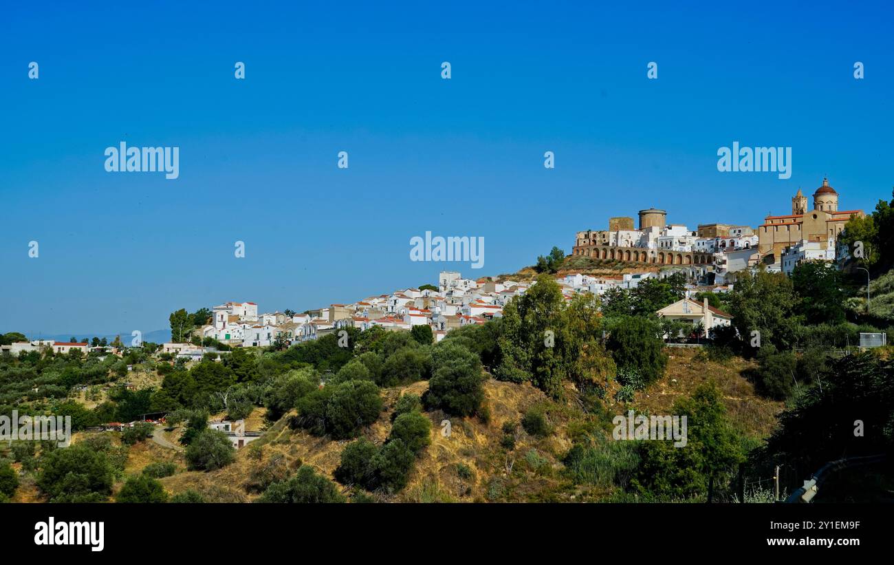 Pisticci, le district de Dirupo, Matera, Basilicate, Italie Banque D'Images