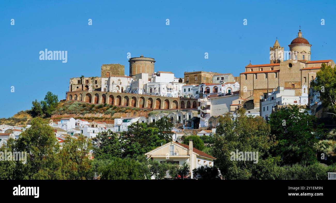 Pisticci, le district de Dirupo, Matera, Basilicate, Italie Banque D'Images