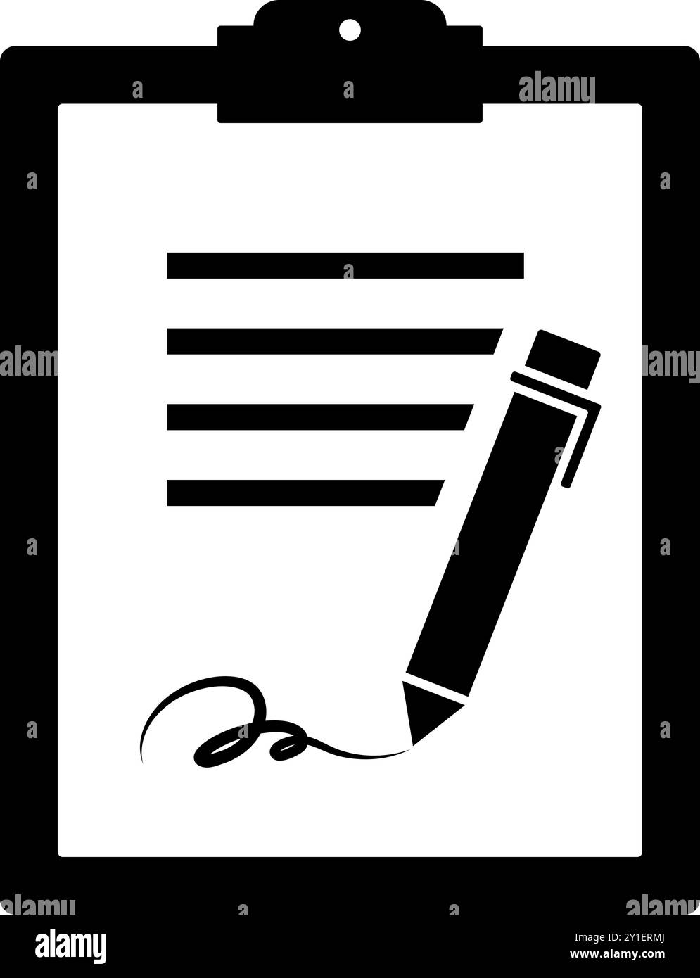 Contrat de document sur le presse-papiers avec l'icône d'illustration vectorielle de symbole d'inscription Illustration de Vecteur Contrat de document sur le presse-papiers avec l'icône d'illustration vectorielle de symbole d'inscription Illustration de Vecteur