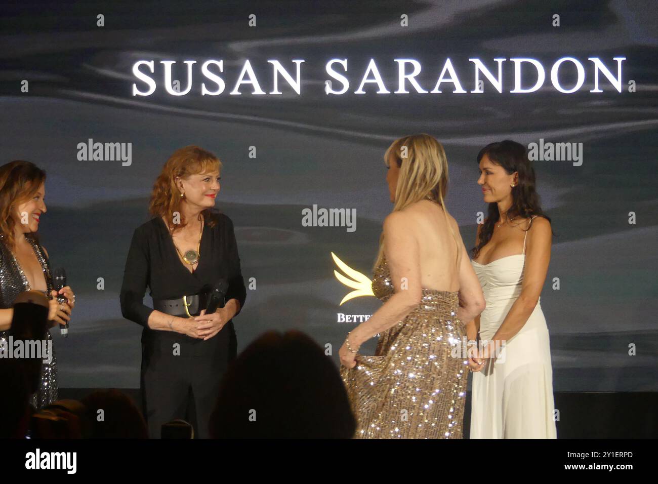 Cipriani Belmond, Giudecca 10, 30133 Venise, Italie. 5 septembre 2024. Susan Sarandon, mégastar International A-List Motion Picture, est en tête d’affiche du « Better World Forum » 2024 au Cipriani Belmond à Venise. Crédit : ©Julia Mineeva/EGBN TV News/Alamy Live News Banque D'Images