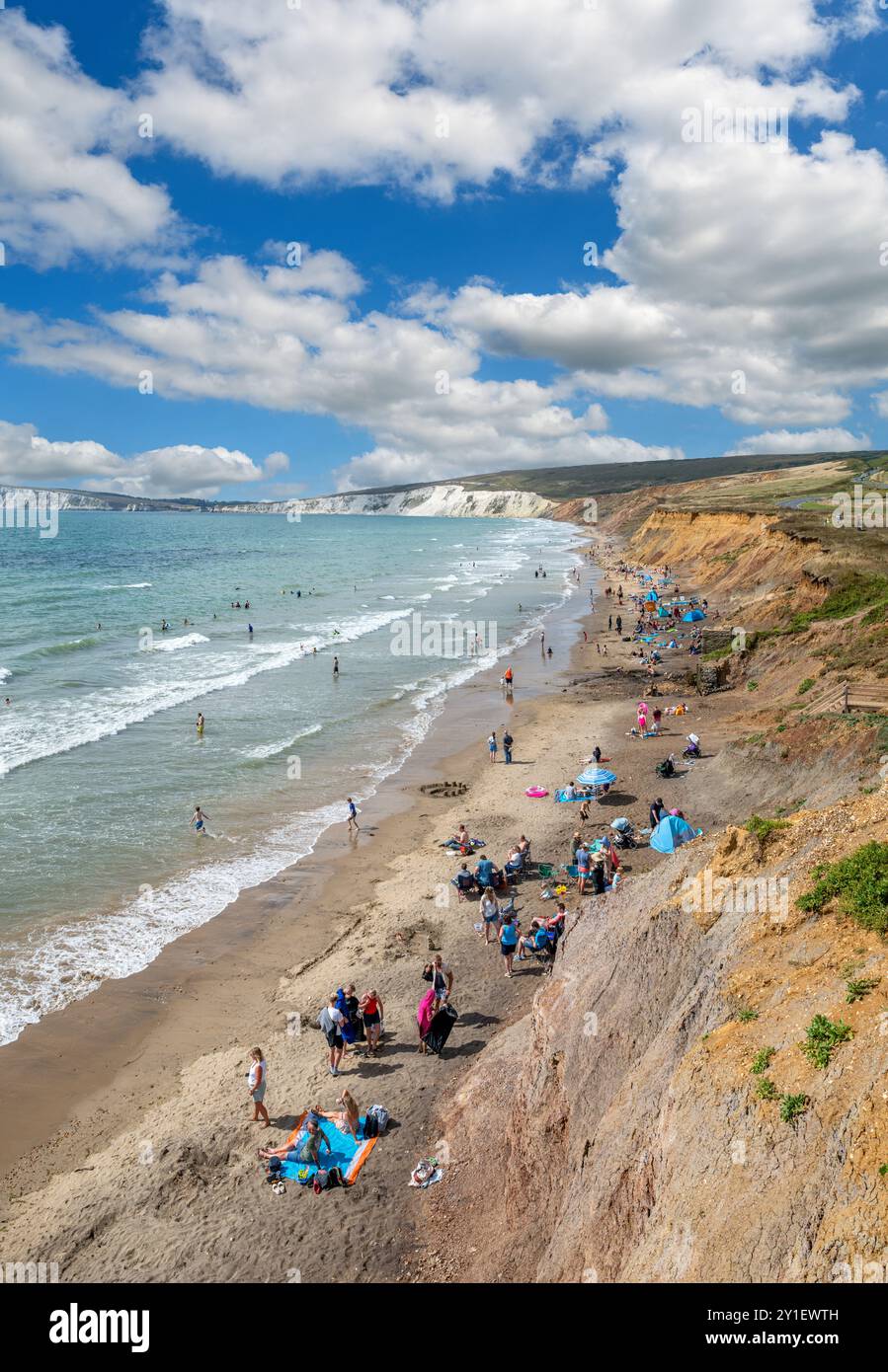 Compton Beach, Compton Bay, île de Wight, Angleterre, Royaume-Uni Banque D'Images