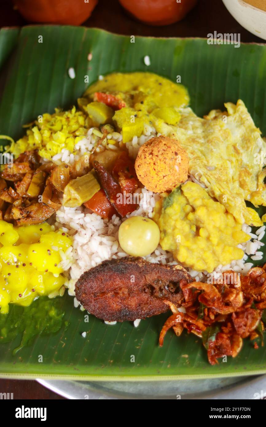 Kerala style Lunch Photography repas Photography Banque D'Images