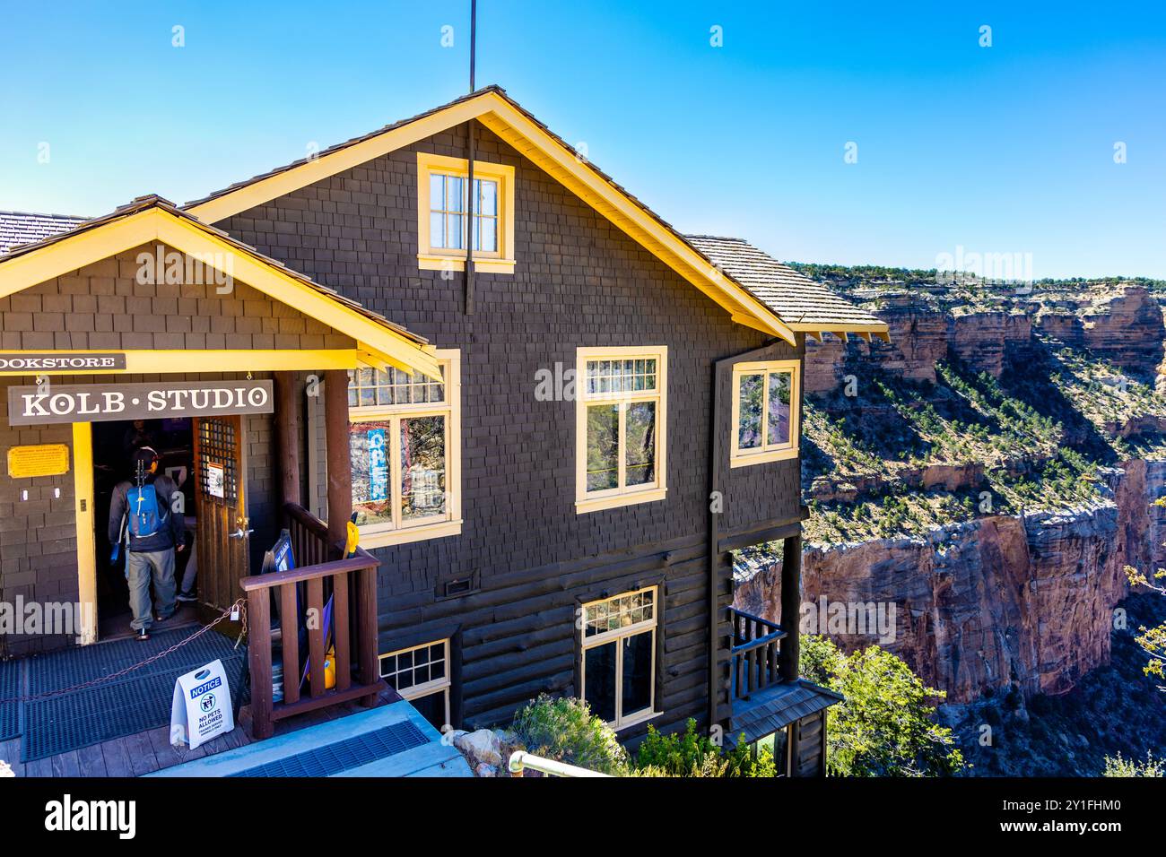 KOLB Studio, la maison de l'époque victorienne des Kolb Brothers, maintenant une galerie, Grand Canyon Village, South Rim, Arizona, ÉTATS-UNIS Banque D'Images