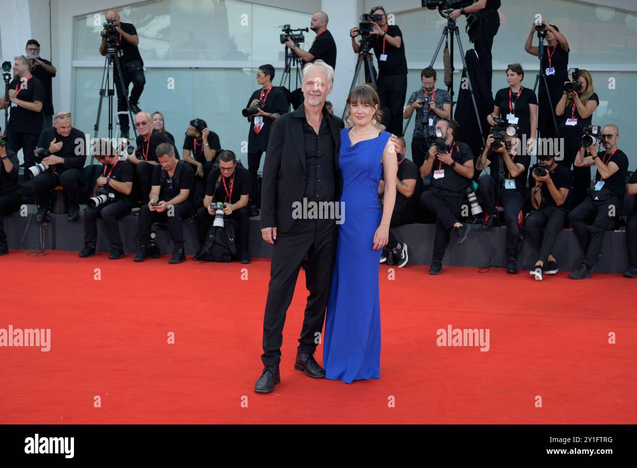 Venise Lido, Italie. 06 septembre 2024. Yngve Saether (à gauche) et Hege Hauff Hvattum (à droite) assistent au tapis rouge du film 'Kjaerlighet (amour)' au 81e Festival du film de Venise dans le Lido de Venise. (Photo de Mario Cartelli/SOPA images/SIPA USA) crédit : SIPA USA/Alamy Live News Banque D'Images