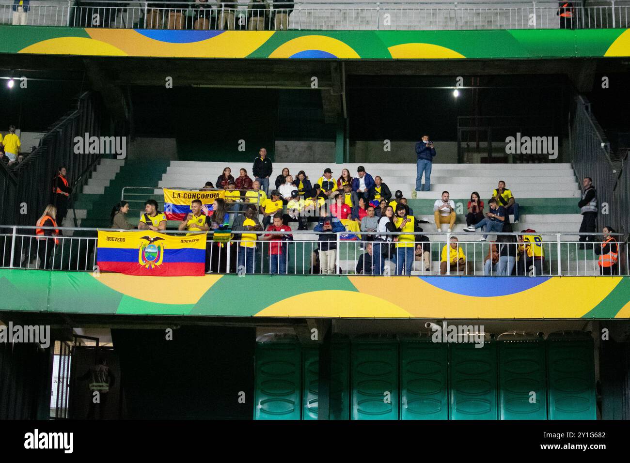 Curitiba, Parana, Brésil. 6 septembre 2024. Curitiba (PR), 09/06/2024 - QUALIFICATIFS/BRÉSIL VS EQUATEUR - Equateur fans lors du match entre le Brésil et l'Equateur, valable pour la 7ème manche des qualifications pour la Coupe du monde 2026, dans la soirée du vendredi 6 septembre 2024, au Major Antonio Couto Pereira Stadium, à Curitiba-PR. (Crédit image : © Ronaldo Barreto/TheNEWS2 via ZUMA Press Wire) USAGE ÉDITORIAL SEULEMENT! Non destiné à UN USAGE commercial ! Banque D'Images