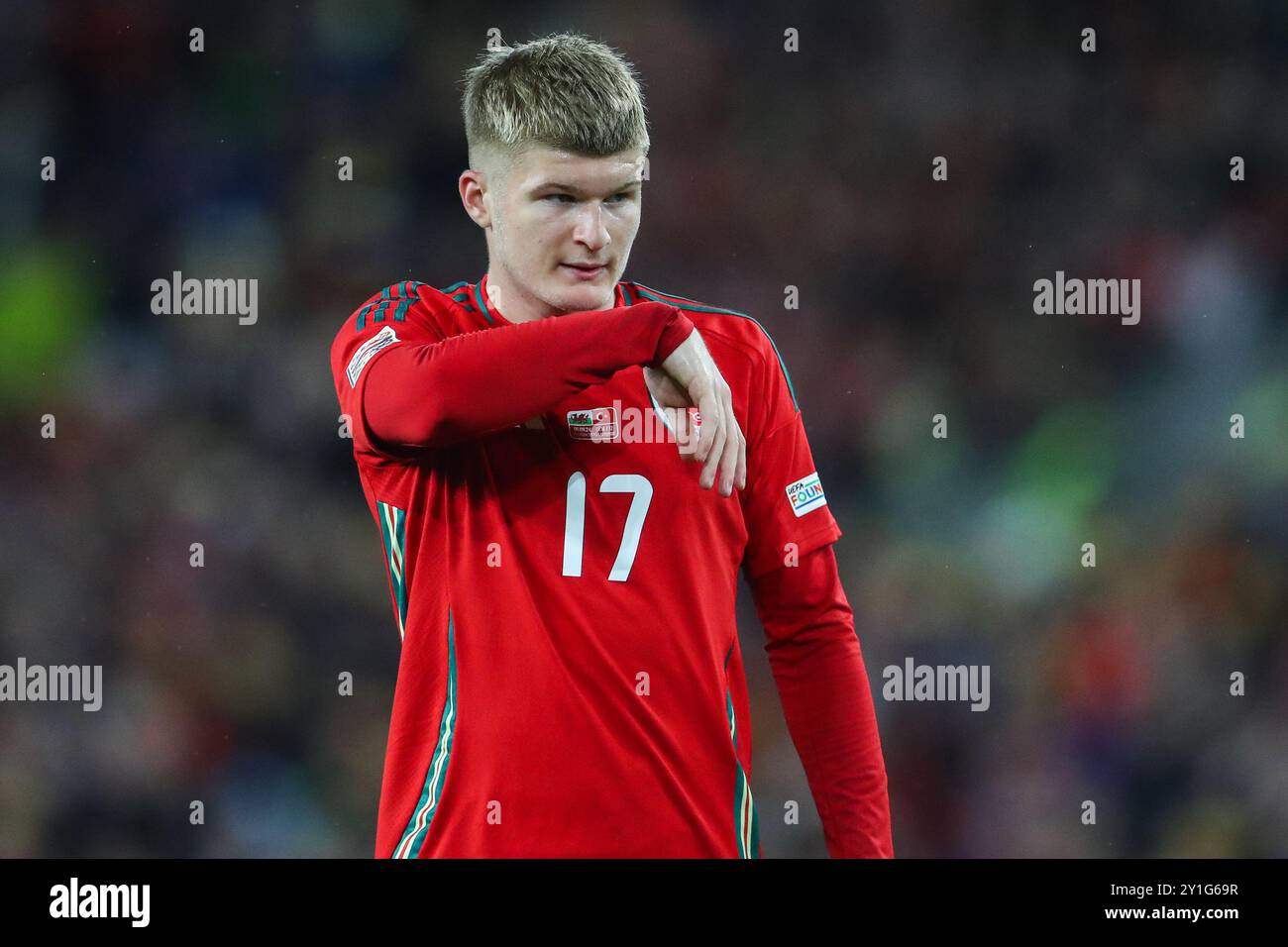 Jordan James of Wales lors de l'UEFA Nations League - League B - Group 4 - Wales v Turkey at Cardiff City Stadium, Cardiff, Royaume-Uni, 6 septembre 2024 (photo de Gareth Evans/News images) Banque D'Images