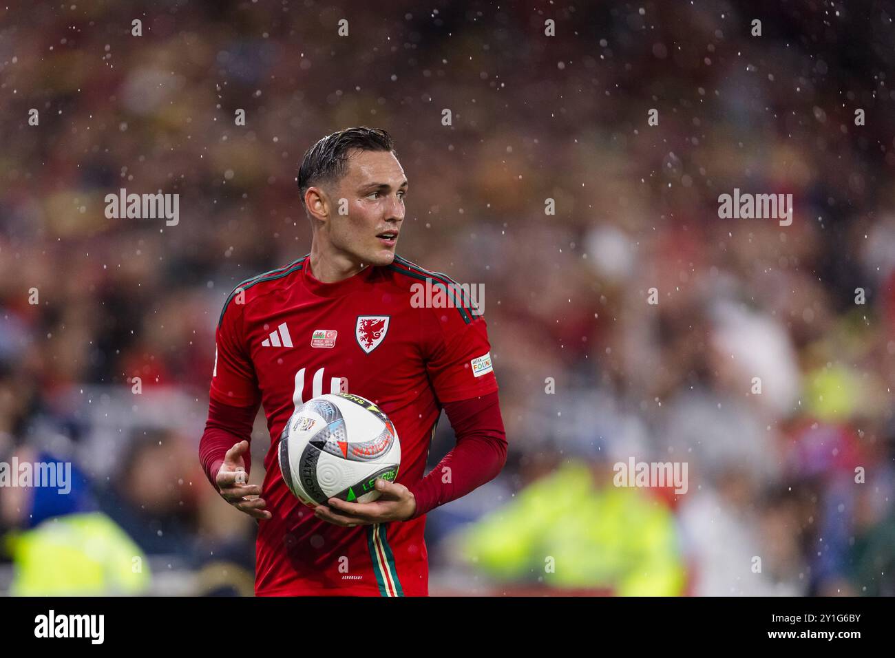 CARDIFF, ROYAUME-UNI. 06 septembre 2024. Connor Roberts du pays de Galles lors du match du Groupe H 2025 de l'UEFA Nations League entre le pays de Galles et la Turquie au Cardiff City Stadium, Cardiff, le 6 septembre 2024. (Photo by John Smith/FAW) crédit : Football Association of Wales/Alamy Live News Banque D'Images